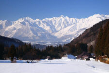 Japan Alps view from Hakuba village in winter = Shutterstock
