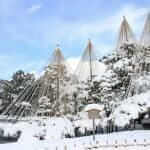 Japanese traditional garden "Kenrokuen" in Kanazawa, Japan during Winter time = Shutterstock