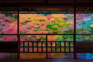 Autumn leaves of Rurikoin, Kyoto, Japan = Adobe Stock