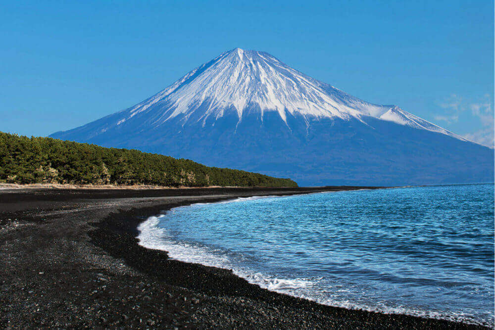 Miho no matsubara is a black beach with Fuji mountain.A famous place for sightseeing = Shutterstock