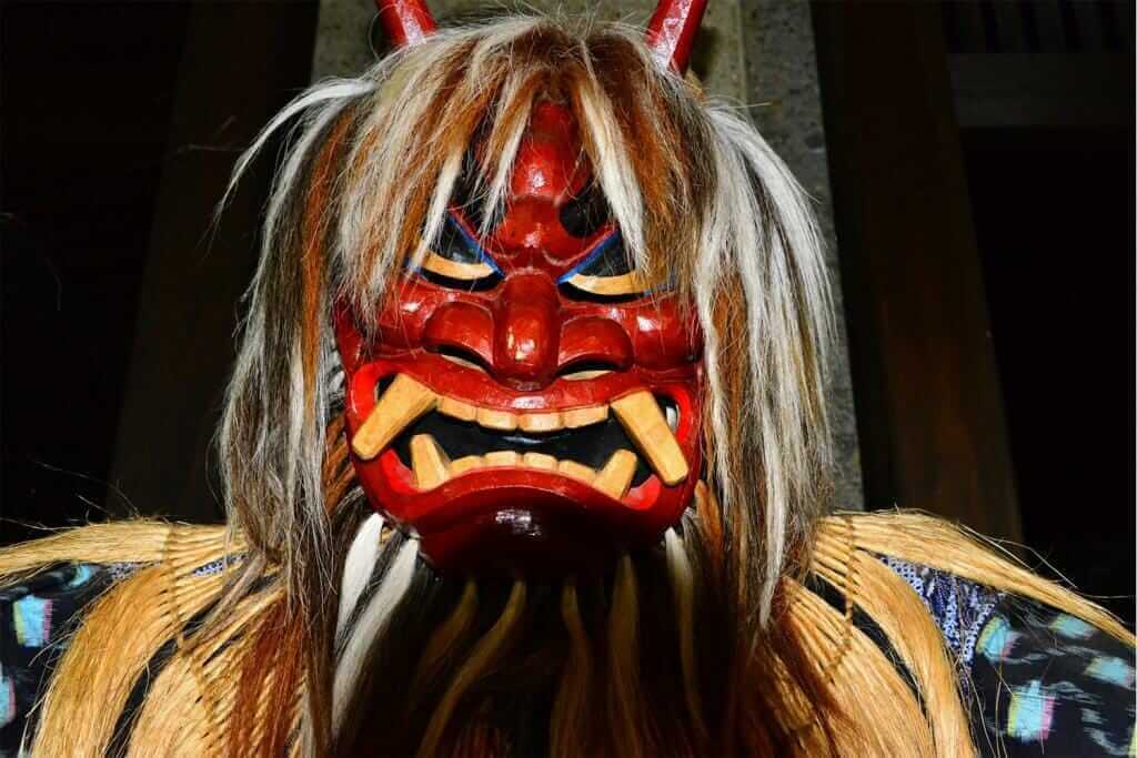 Namahage mask, traditional giant mask - ancient culture of Akita perfecture, Tohoku, Japan