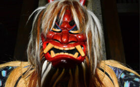 Namahage mask, traditional giant mask - ancient culture of Akita perfecture, Tohoku, Japan