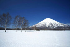 Mount Yotei, so called "Fuji of Hokkaido", from Niseko ski resort, Hokkaido, Japan