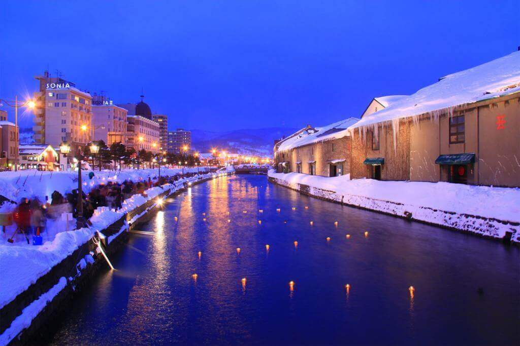 Otaru canal,Hokkaido in the winter