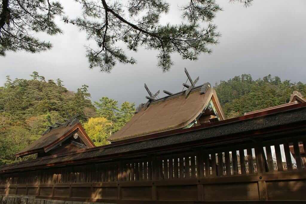 Wooden buildings of the grand shinto shrine Izumo Taisha, Izumo, Japan = Shtterstock