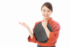 japanese style waitress showing isolated on white background = Shutterstock
