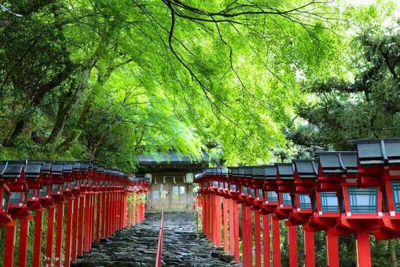 Kifune shrine in Kyoto where fresh green is beautiful