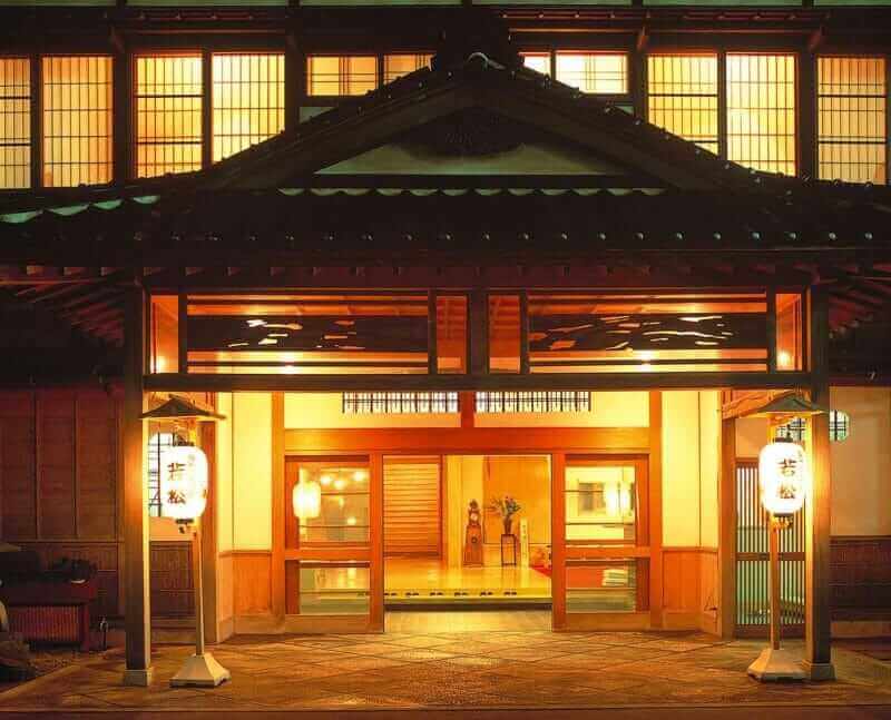 Yugawawa Onsen is a hot spring resort representing Hokkaido. Hotel with hot springs and Ryokan (Japanese style hotel) are lining up, Hakodate, Hokkaido