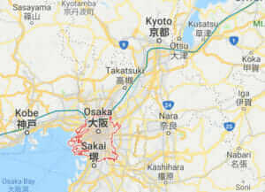 Map of Osaka