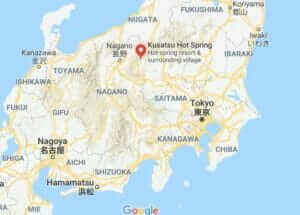 Map of Kusatsu Onsen