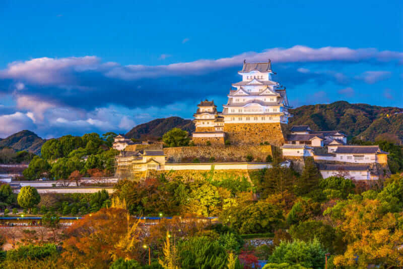 Himeji castle which is the most popular castle in Japan