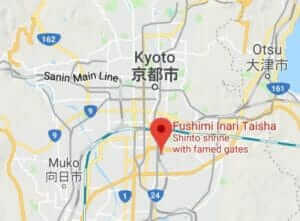 Map of Fushimiinari Taisha Shrine