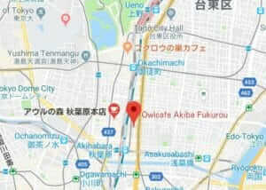 Map of Owlcafe Akiba Fukurou