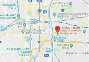 Map of Tofukuji Temple