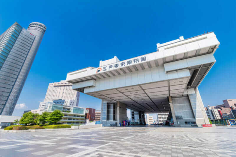 Building of "Edo-Tokyo Museum". It opened as "a museum that conveys the history and culture of Edo and Tokyo." The building has a unique shape of high floor type = shutterstock