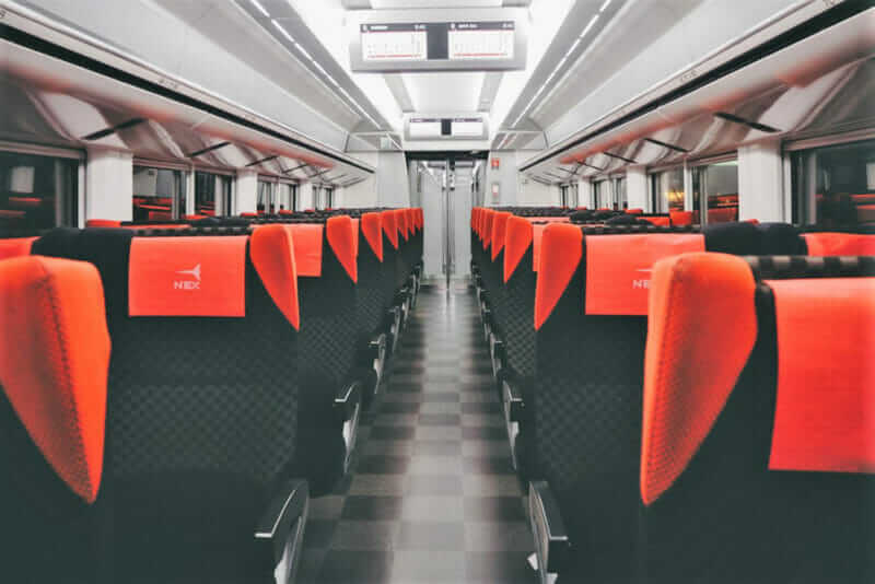 Inside NEX (airport express train) = shutterstock