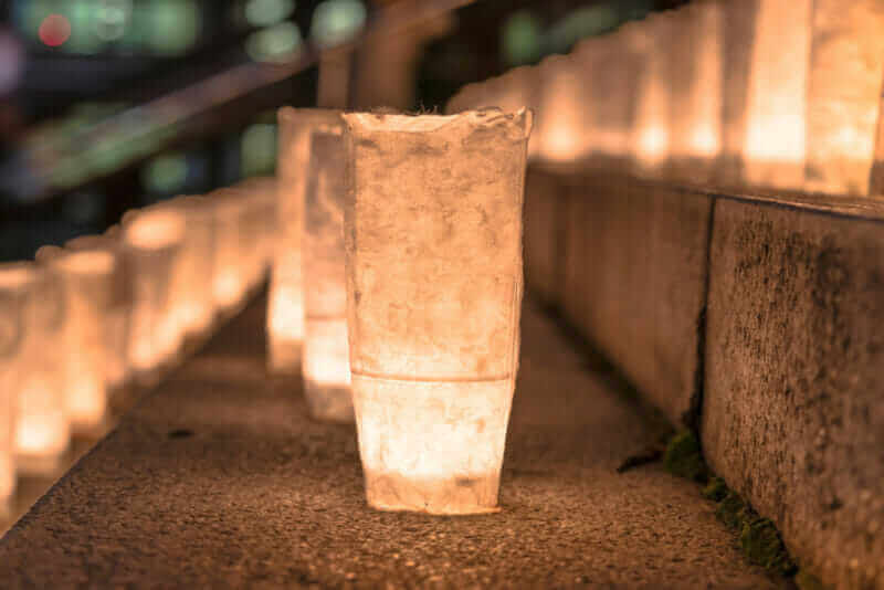 Lantern using Japanese paper gives off soft light = shutterstock