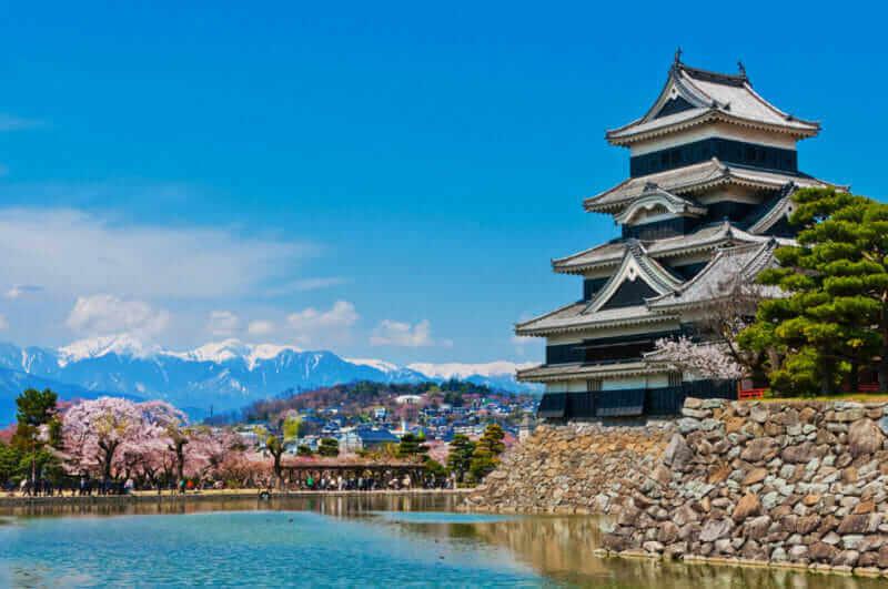 Matsumoto castle in Matsumoto, Japan = shutterstock