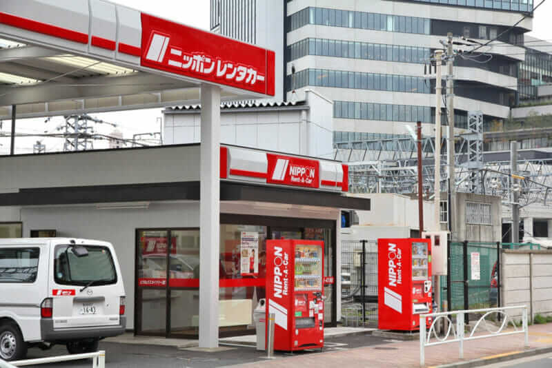 Nippon Rent-A-Car office in Tokyo. Nippon Rent-A-Car is one of oldest car rental companies in Japan = shutterstock_182362649