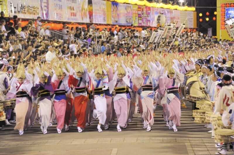 On Tokushima in Shikoku, Awa Odori (Awa Dance) is showed every summer = shutterstock