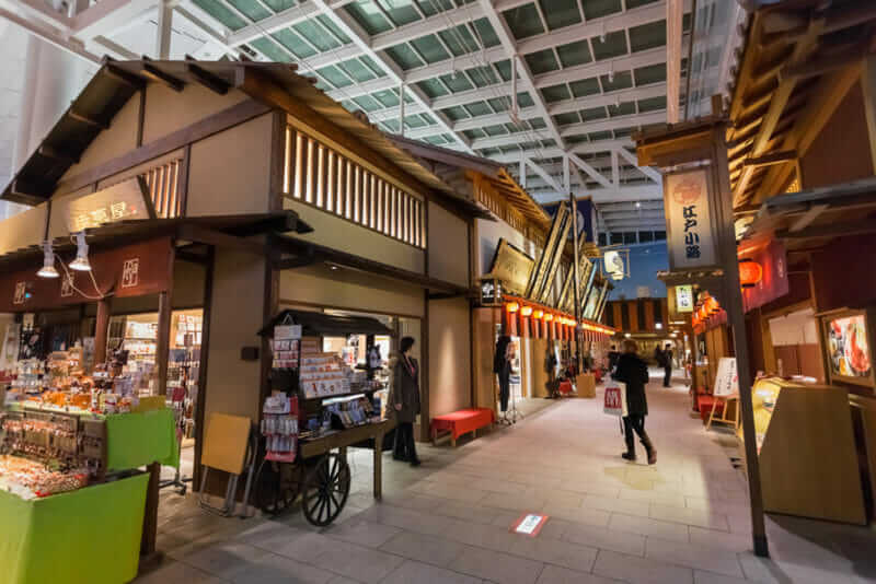 Edo Market Place in Tokyo, Japan on November 26, 2013. A part of Haneda international airport that sells all kind of Japanese products for tourist = shutterstock