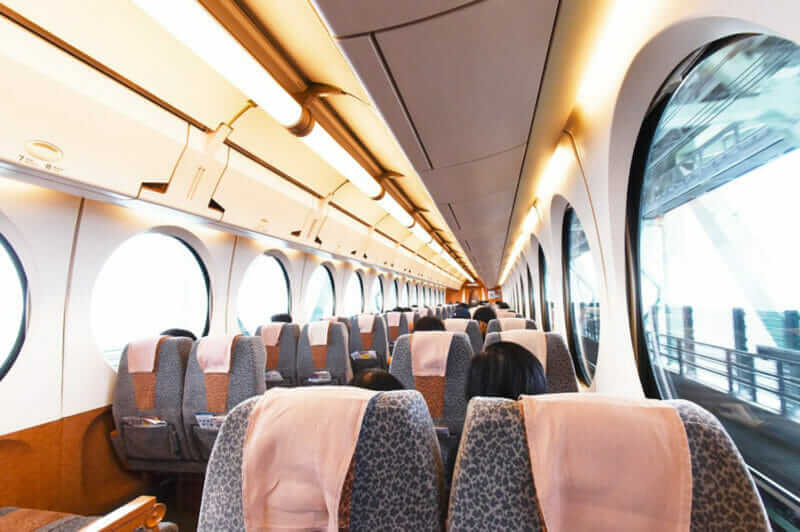 Compartment of Airport Express Rapi:t in Osaka, Japan = shutterstock