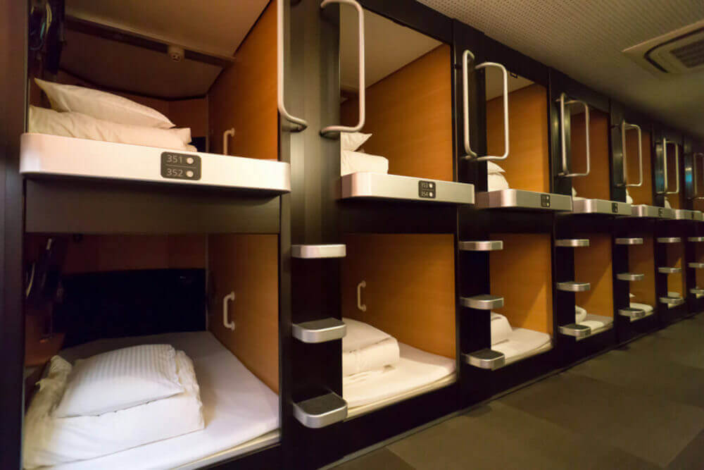 There are more comfortable capsule hotels in Tokyo and Osaka = shutterstock