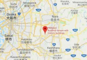 Map of Horyuji Temple