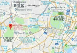 Map of Meiji-jingu Shrine