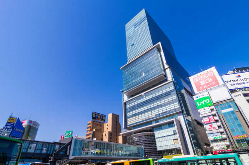 Building of "Shibuya Hikarie" of Shibuya station east exit. There are department stores, restaurants, offices, musical theaters, and so on, Tokyo, Japan = shutterstock