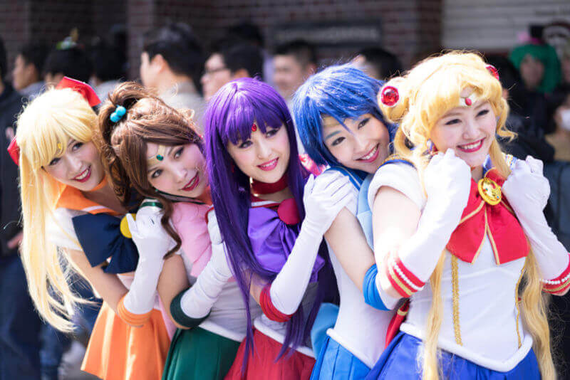 Cosplayer as characters in Japan cosplay festival .Cosplayers often interact to create a subculture, and a broader use of the term "cosplay", Osaka, Japan = shutterstock