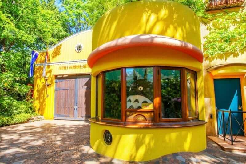 Ghibli museum is a place that shows the work of Japanese animation Studio Ghibli, features of children, technology and finearts dedicated to art and animation technique = shutterstock