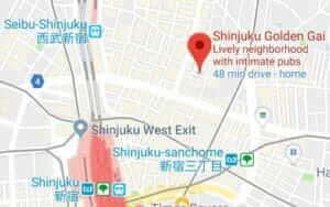 Map of Golden Gai, Shinjuku