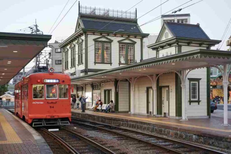 Dogo Onsen Station with a retro atmosphere, Matsuyama City, Japan = shutterstock