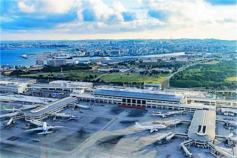 Naha airport in Okinawa,Japan = shutterstock