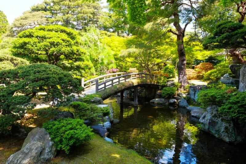Kyoto Imperial Palace also has a Japanese garden with big pond, Kyoto city, Japan = shutterstock