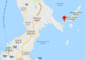 Map of kaichu-doro, Okinawa