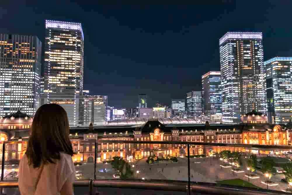 July 20, 2018: Tokyo station building at twilight time, Tokyo, Japan = Shutterstock