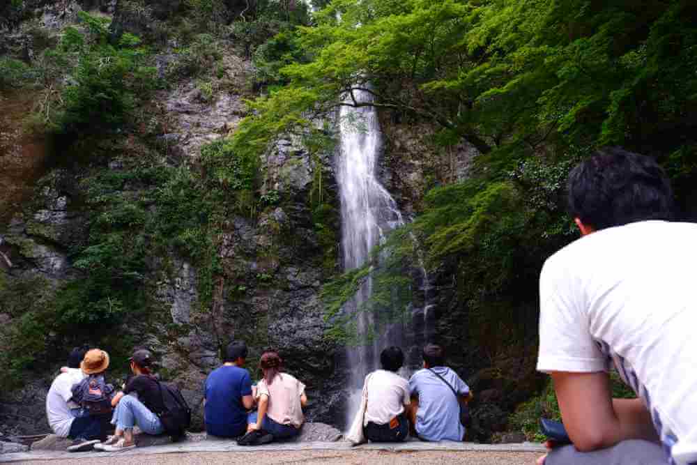 June 09, 2019: Minoo Park and Waterfall, Osaka, Japan = Shutterstock