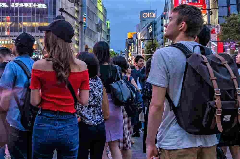  JULY 14TH, 2019. People at Shibuya Scramble crossing, Tokyo, Japan = Shutterstock