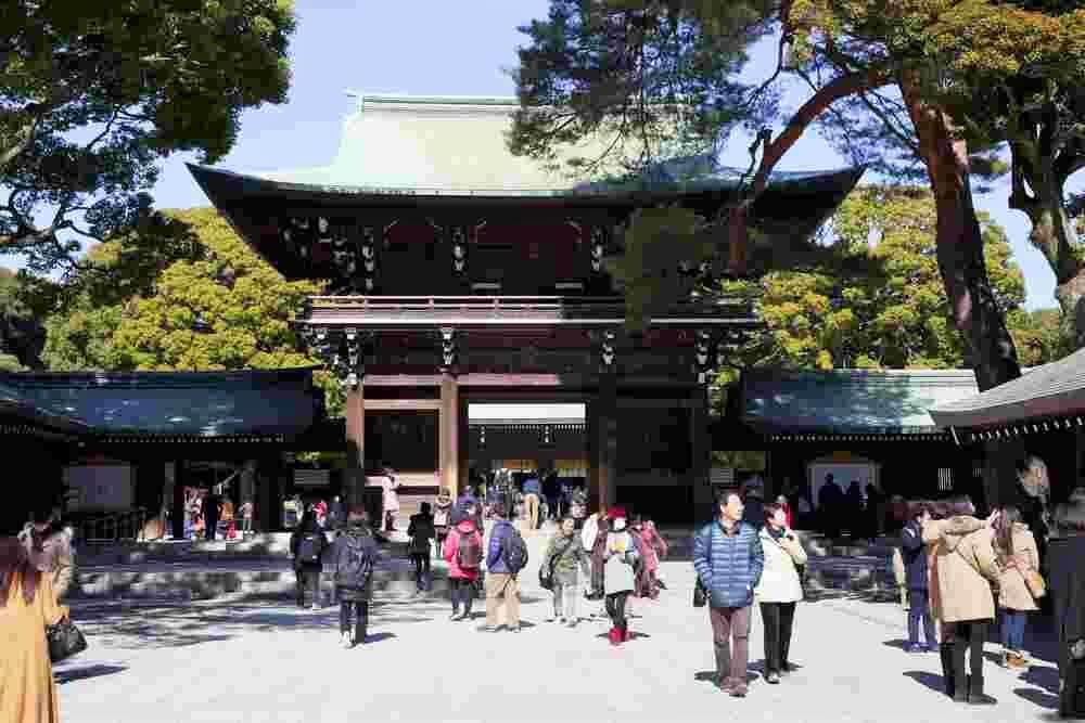 FEB 14,2015 : Entrance of Meiji-jingu in Tokyo, Japan = Shutterstock