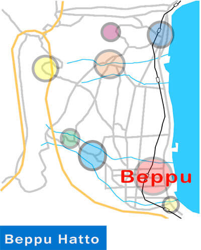 Map of Beppu Onsen