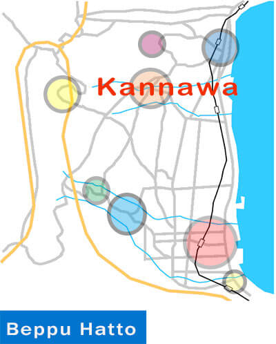 Map of Kannawa Onsen