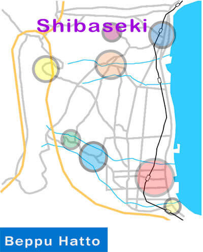 Map of Shibaseki Onsen