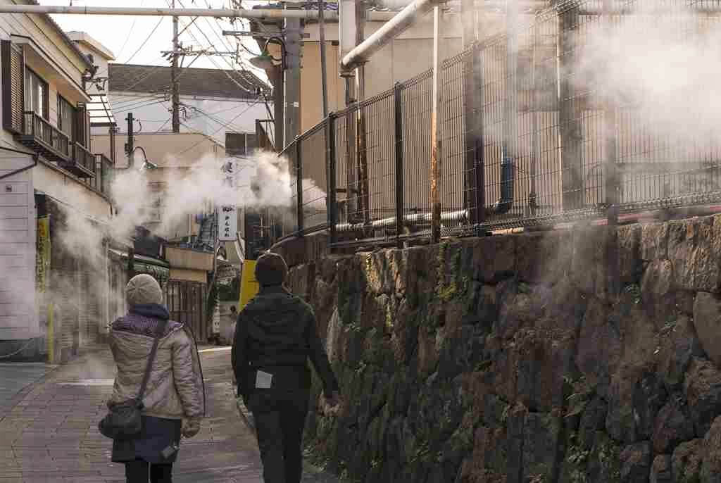 At Kannawa Onsen, steam is rising from everywhere