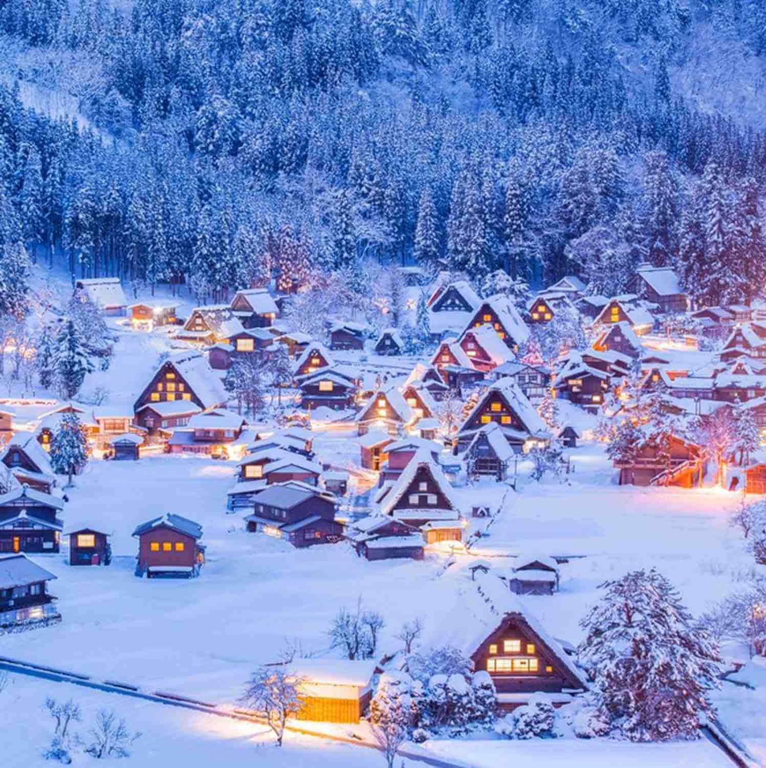 Photos: Snow-covered villages in Japan