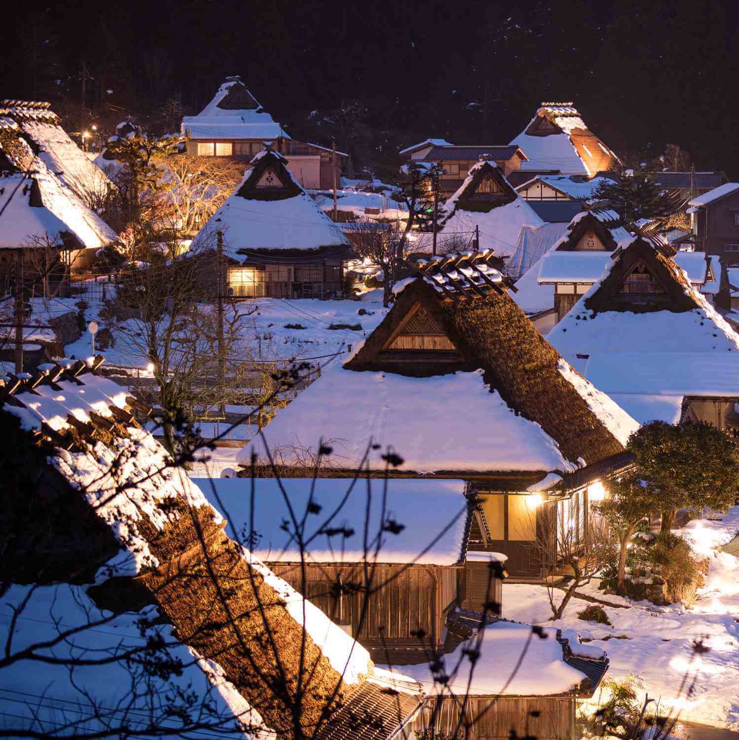 Photos of snow-covered villages9 Ouchi-juku