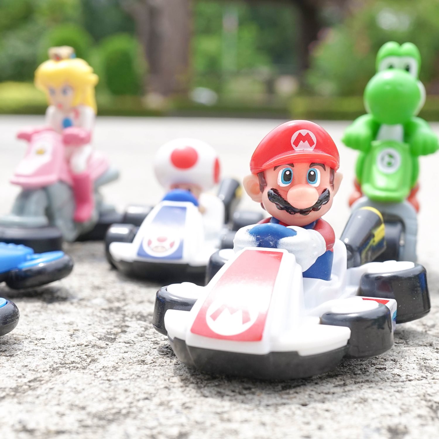  Super Mario and friends from Mario Kart, Go-Kart-Style racing VDO game developed by Nintendo = Shutterstock