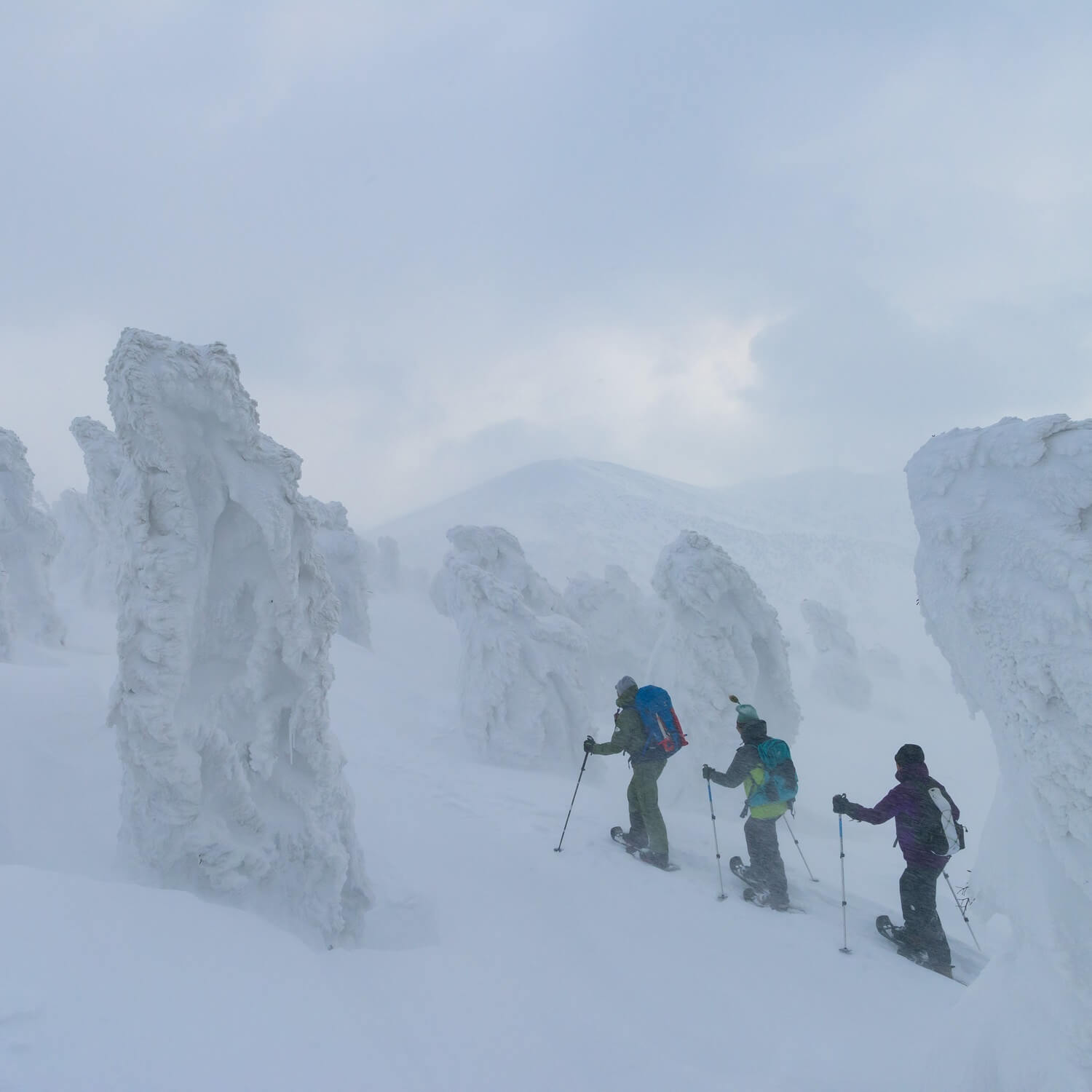 Hakkoda mountain in heavy snowfall, Aomori Prefecture, Japan = Shutterstock 5