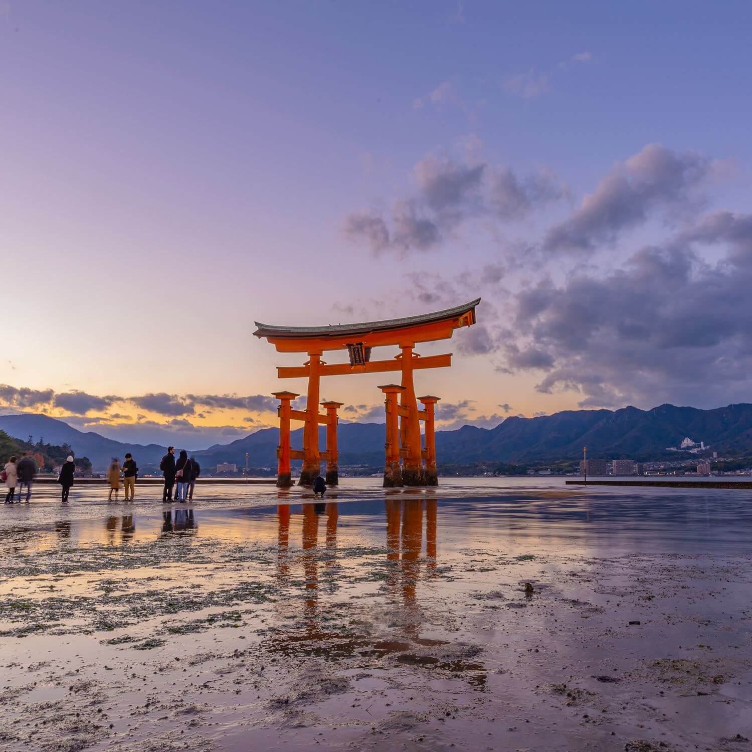 The torii gate of Itsukushima Shrine on Miyajima Island = Shutterstock 6